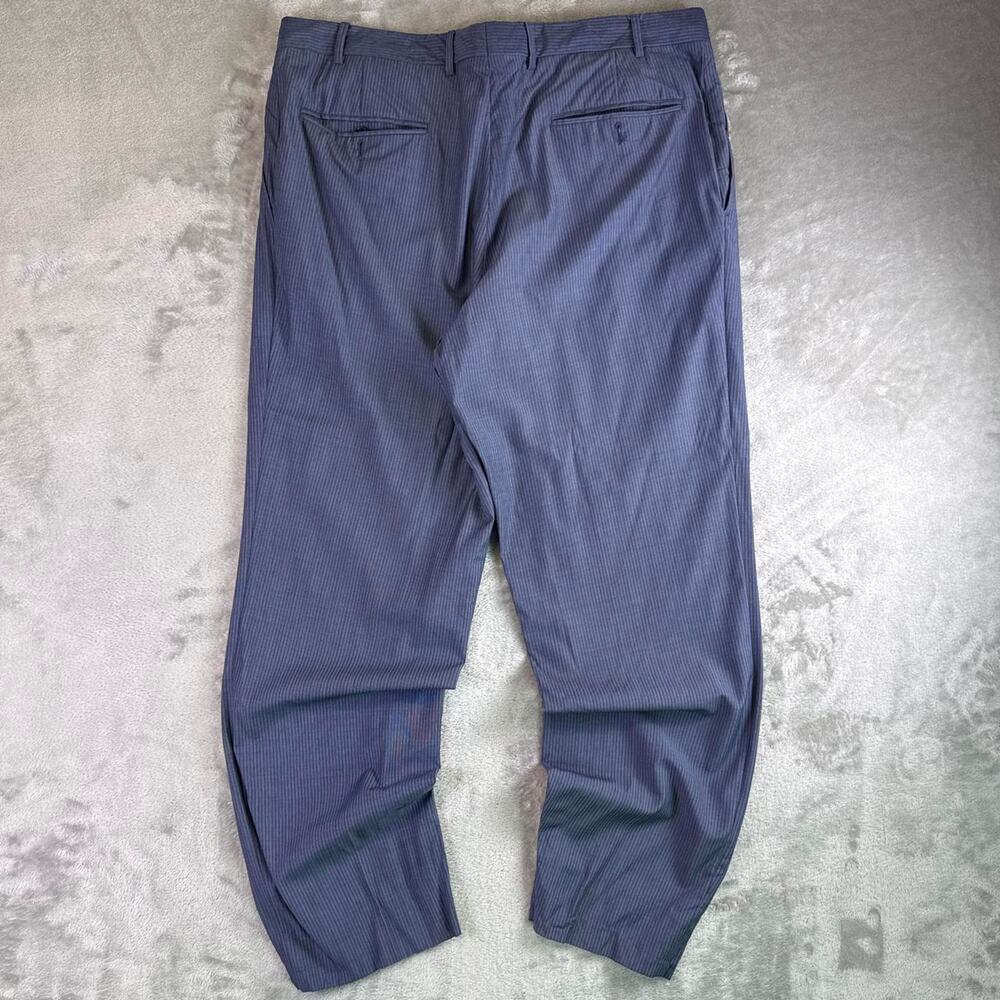 Canali Wool Dress Pants Blue Pinstripe Tailored Slacks Luxury Made In Italy 8R